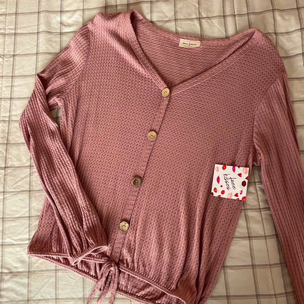 Mauve long sleeve knit